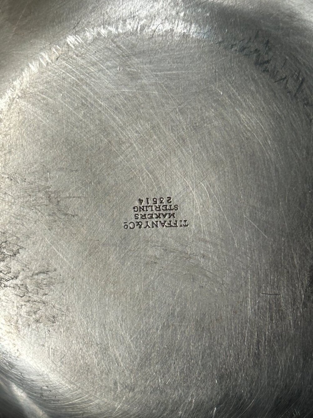 Tiffany & Co Vintage Sterling Silver low bowl #23514, 5.25"D - Picture 7 of 8